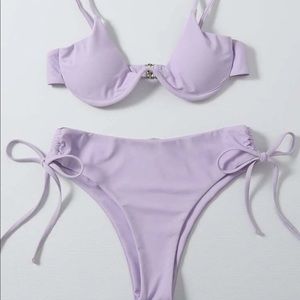 Underwire tie side bikini set